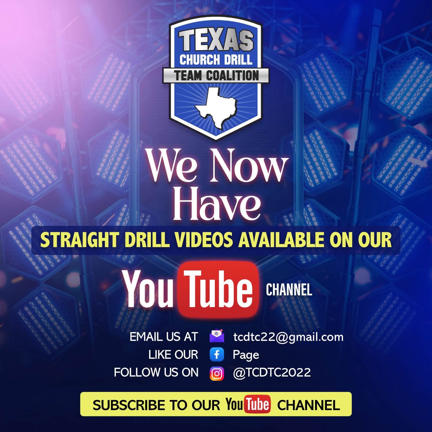 Texas Church Drill Team Coalition YouTube channel announcement